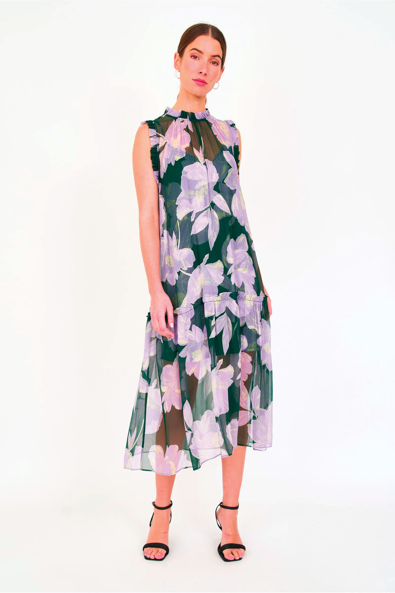 Christy Lynn Gemma Dress in Green Blossom