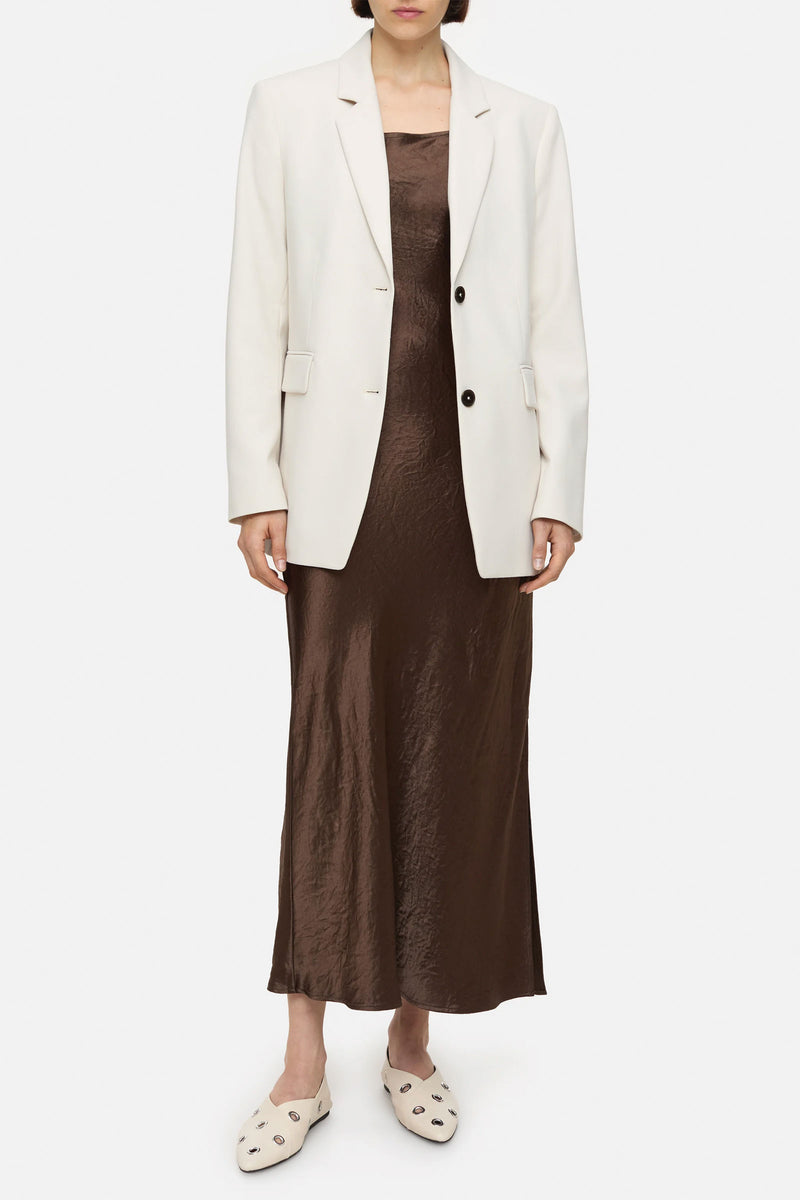 Closed Strap Dress in Cacao Brown