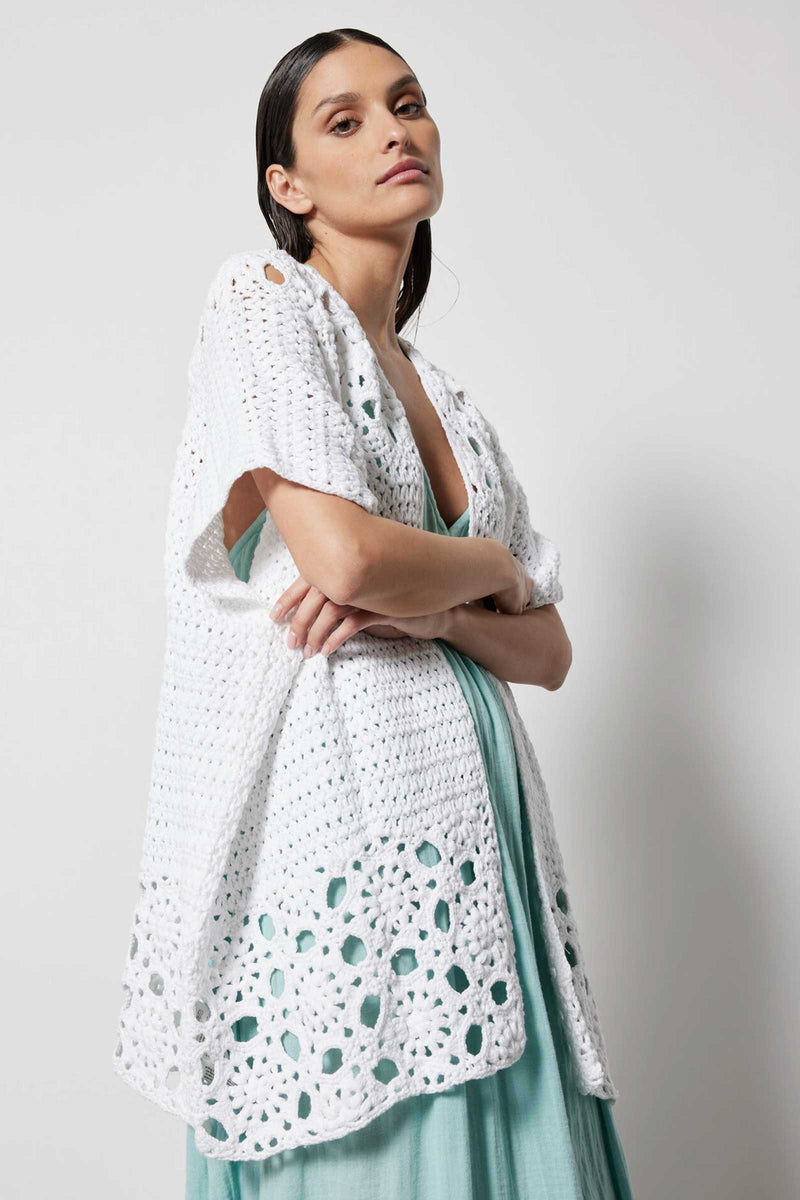 Not Shy Arka Crochet Wrap Latte