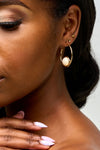 Soko Mpira 24K Gold Bone Hoop Earrings