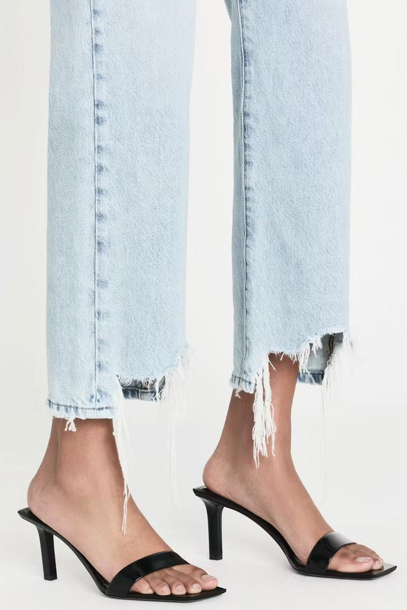 Frame Le Jane Crop Bite Hem Fizz Indigo