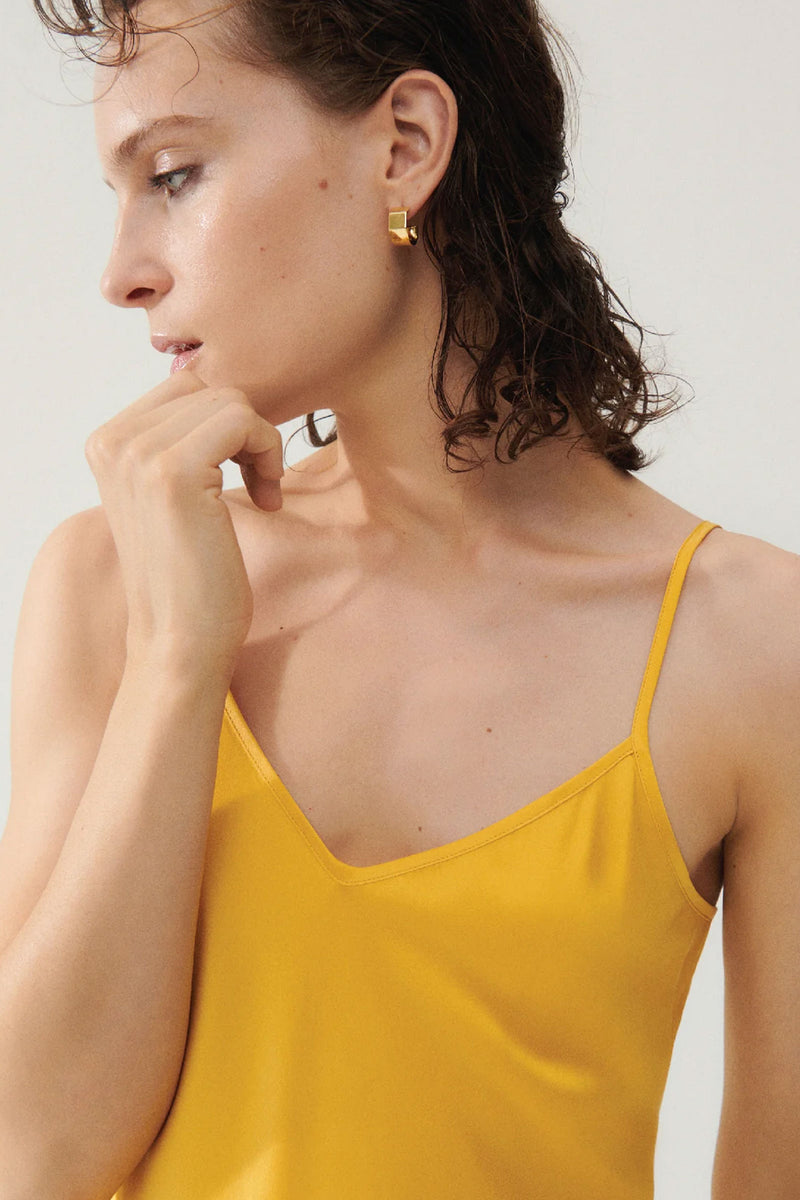 Silk Laundry 90's Slip Dress in Goldfinch