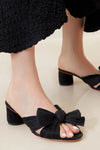 Loeffler Randall Emilia in Black Pleated Bow Heel