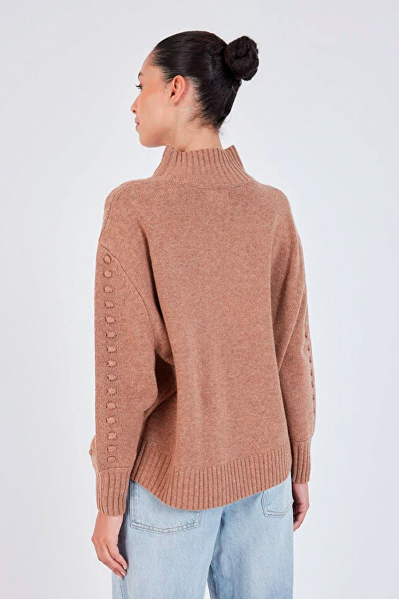 Not Shy Franek Sweater in Camel
