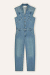 BA&SH Figo Jumpsuit in Lightused Blue