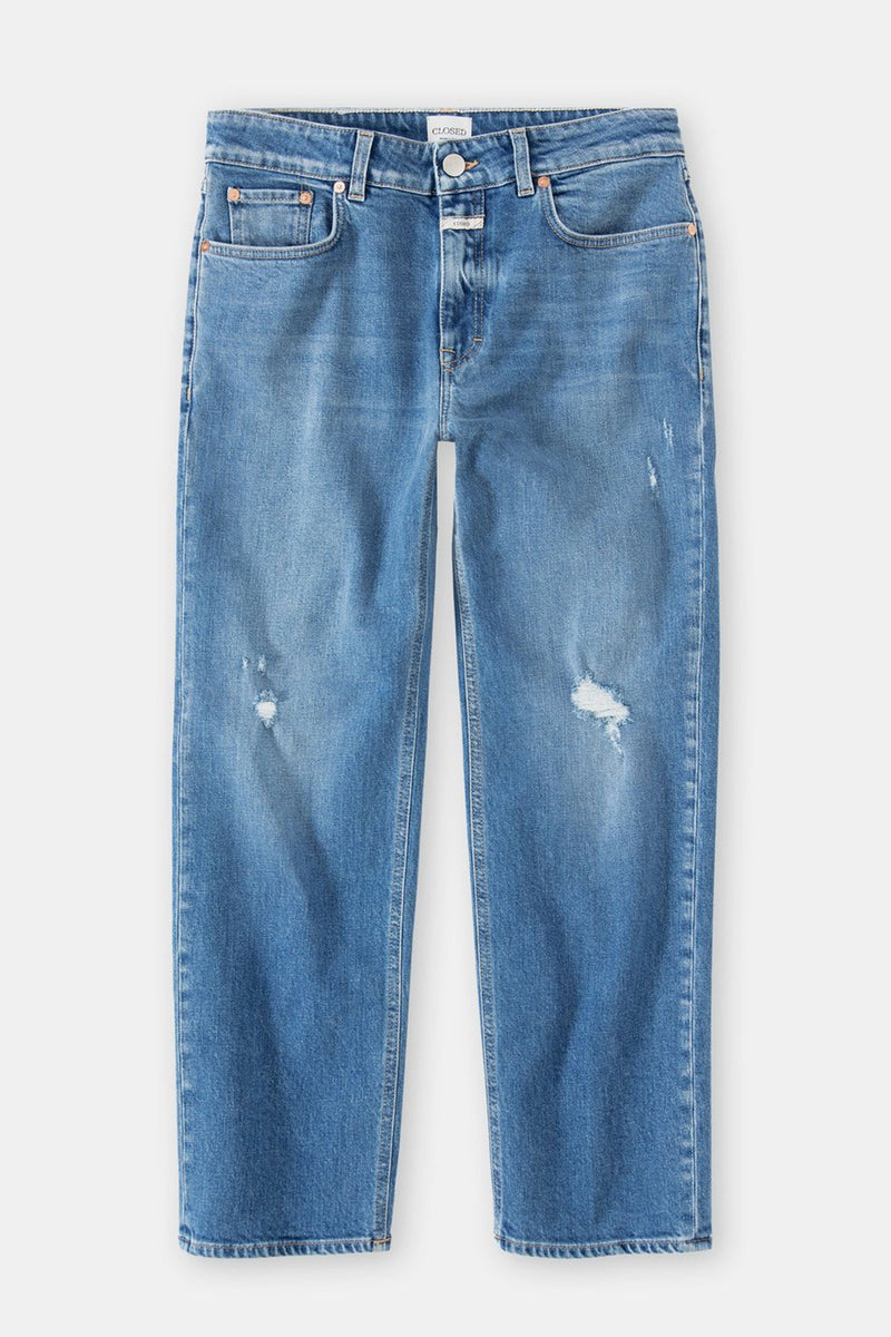 Closed Milo Jean in Mid Blue