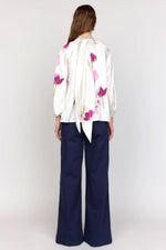 Christy Lynn Beatrice Blouse in Placed Wild Tulip