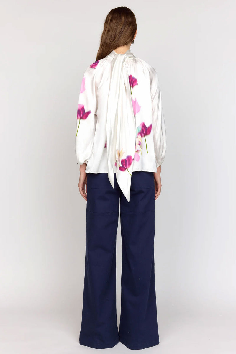 Christy Lynn Beatrice Blouse in Placed Wild Tulip