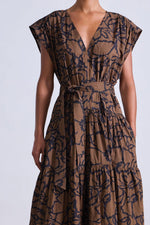 Apiece Apart Agathe Tier Maxi in Large Lace Chocolate Floral