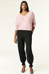 Ba&sh Elsy Sweater with Button Back in Rosepale