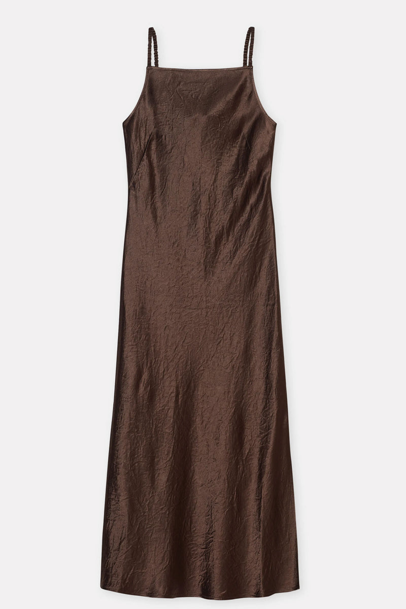 Closed Strap Dress in Cacao Brown