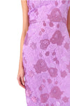 Monique Lhuillier Soraya Lace Short Dress in Lilac Pearl