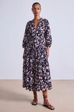 Apiece Apart Trinidad Maxi Dress in Garden Floral Midnight