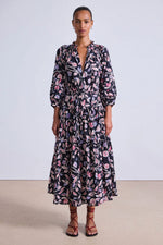 Apiece Apart Trinidad Maxi Dress in Garden Floral Midnight
