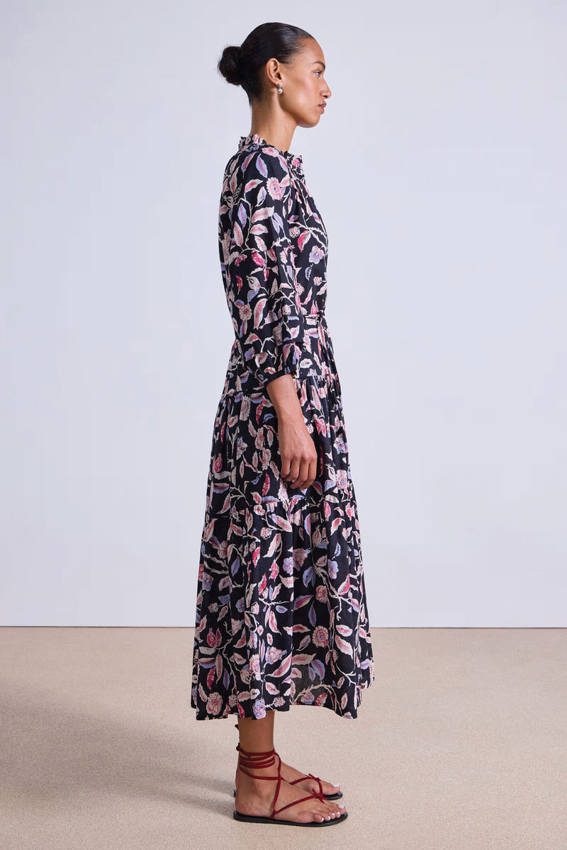Apiece Apart Trinidad Maxi Dress in Garden Floral Midnight