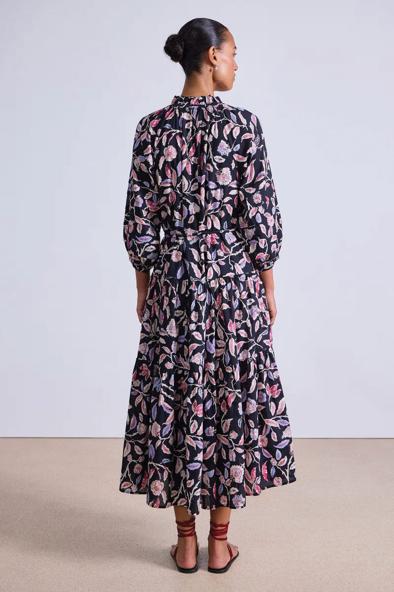Apiece Apart Trinidad Maxi Dress in Garden Floral Midnight