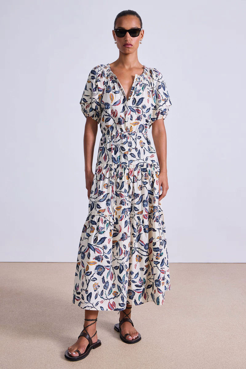 Apiece Apart Uva Romantic Maxi in Garden Floral Cream