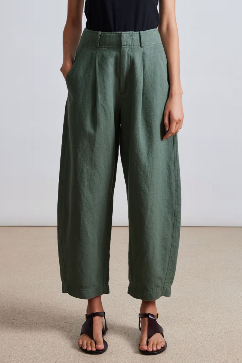 Apiece Apart Bari Crop Trouser in Thyme