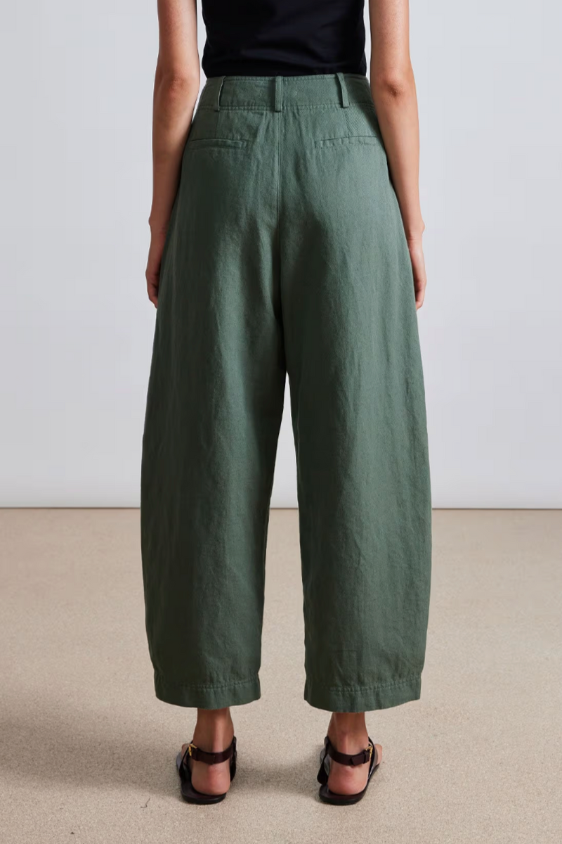 Apiece Apart Bari Crop Trouser in Thyme