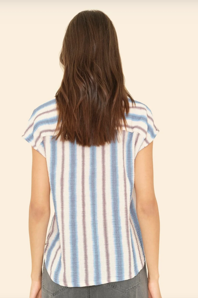 Xirena Tillie Shirt Blue Rdige Stripe