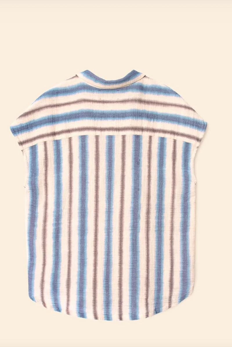 Xirena Tillie Shirt Blue Rdige Stripe