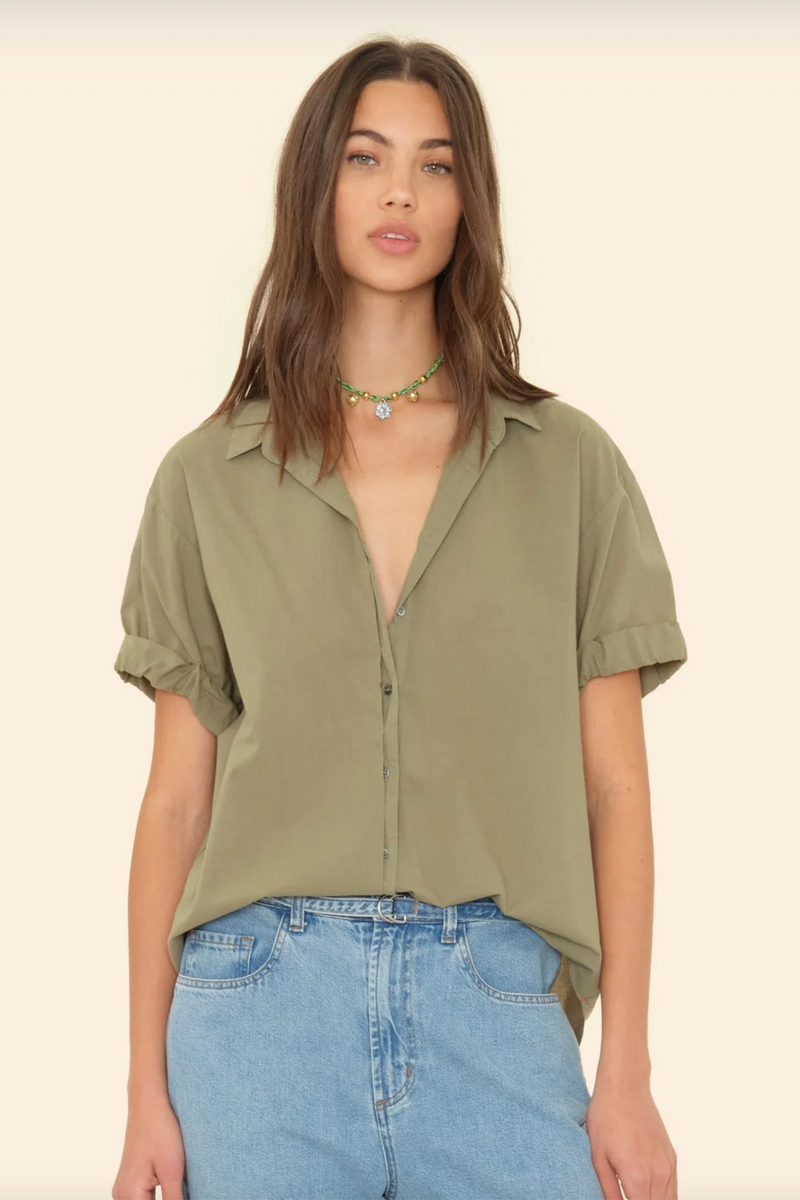 Xirena Channing Shirt in Dark Seagrass