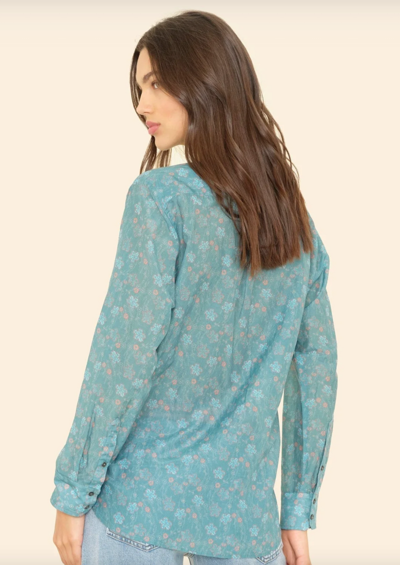 Xirena Beau Shirt in Aqua Teal