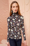 Ulla Johnson Aurelia Turtleneck Top in Nuit