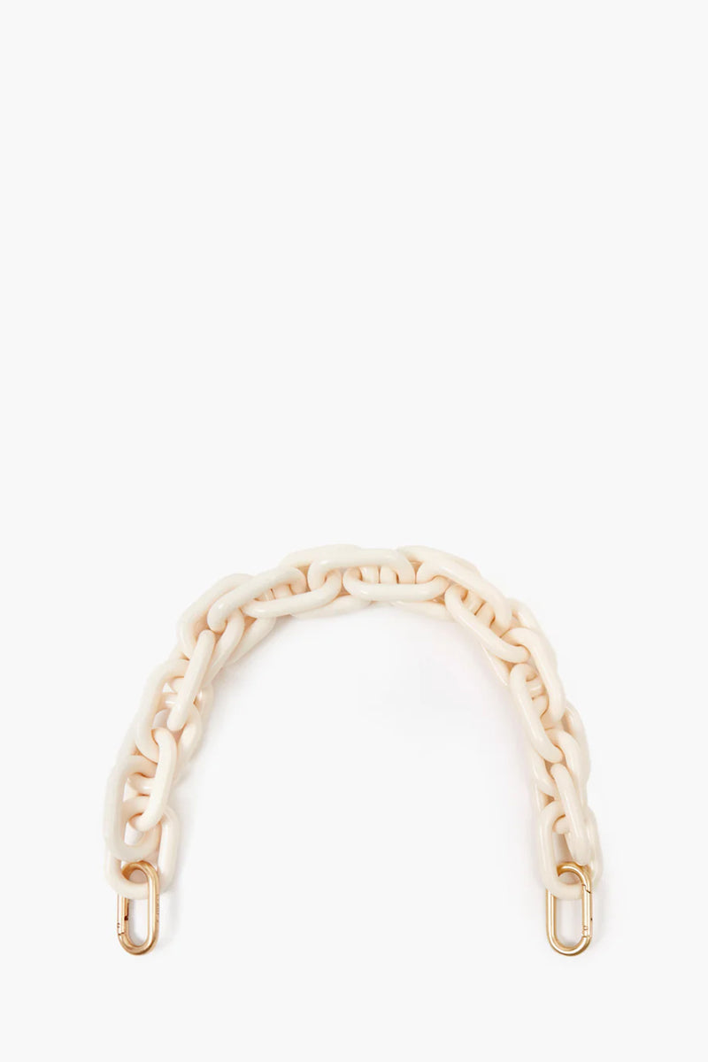 Clare V Shortie Bag Strap in Cream Resin