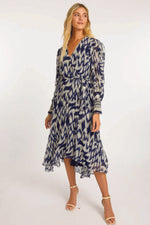 Caballero Saison Dress in Blue Katsuri