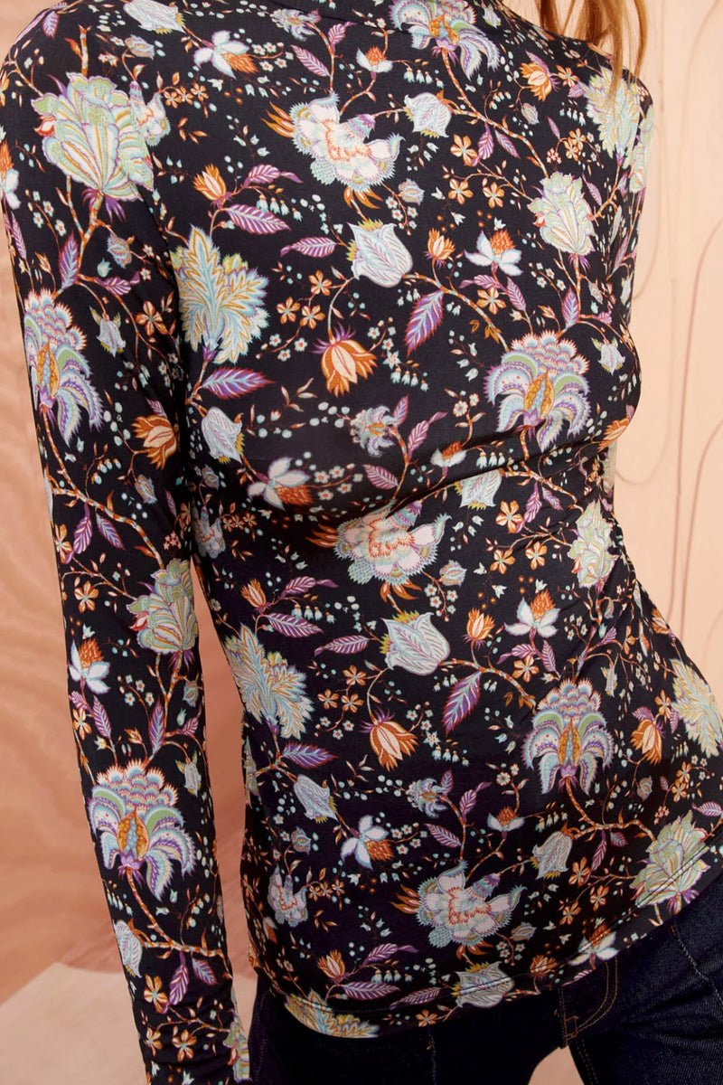 Ulla Johnson Aurelia Turtleneck Top in Nuit