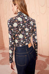 Ulla Johnson Aurelia Turtleneck Top in Nuit
