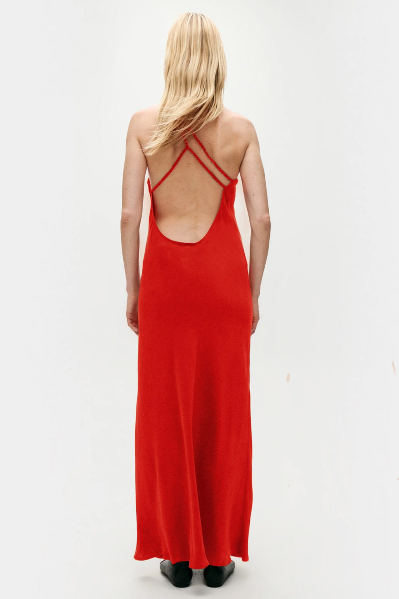 Silk Laundry Silk Slope Dress in Geranium