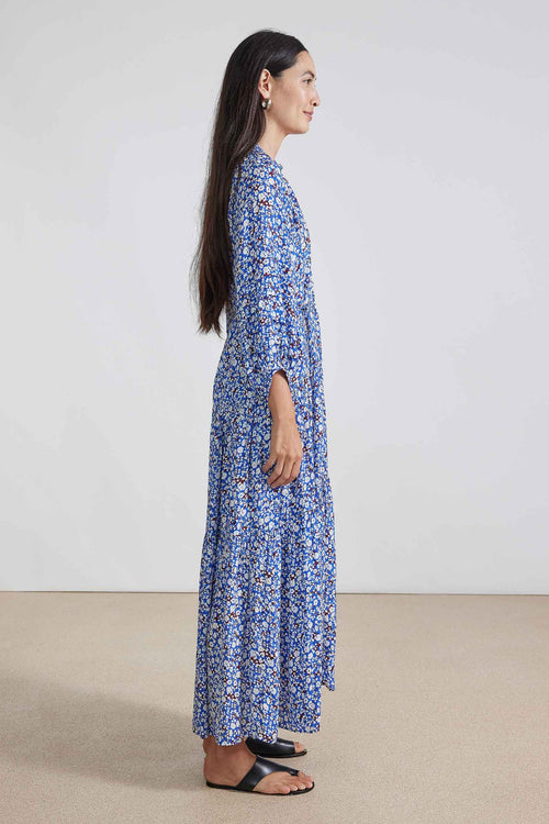 Apiece Apart Trinidad Maxi Dress in Floral Blue