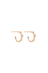 Valley Rose 14k Gold Mini Orion's Belt Diamond Hoop Earrings