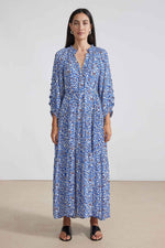 Apiece Apart Trinidad Maxi Dress in Floral Blue