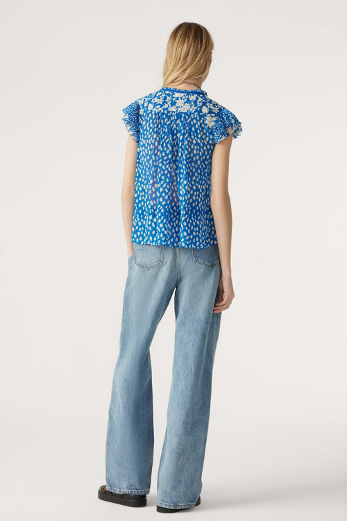 Ba&sh Bronx Top in Bleu Floral