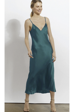 Go Silk Go Slip Dress in Sea Glass