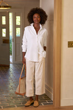 Frank and Eileen Westport Italian Wide Leg Chino in Khaki