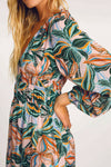 Caballero Quinn Dress in Sea Leaves