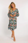Caballero Quinn Dress in Sea Leaves