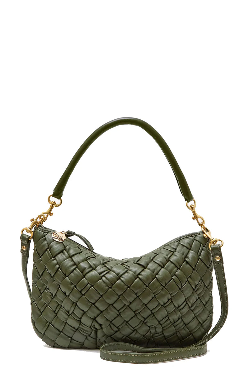 Clare V Petite Army Moyen Messenger Bag in Puffy Woven Leather