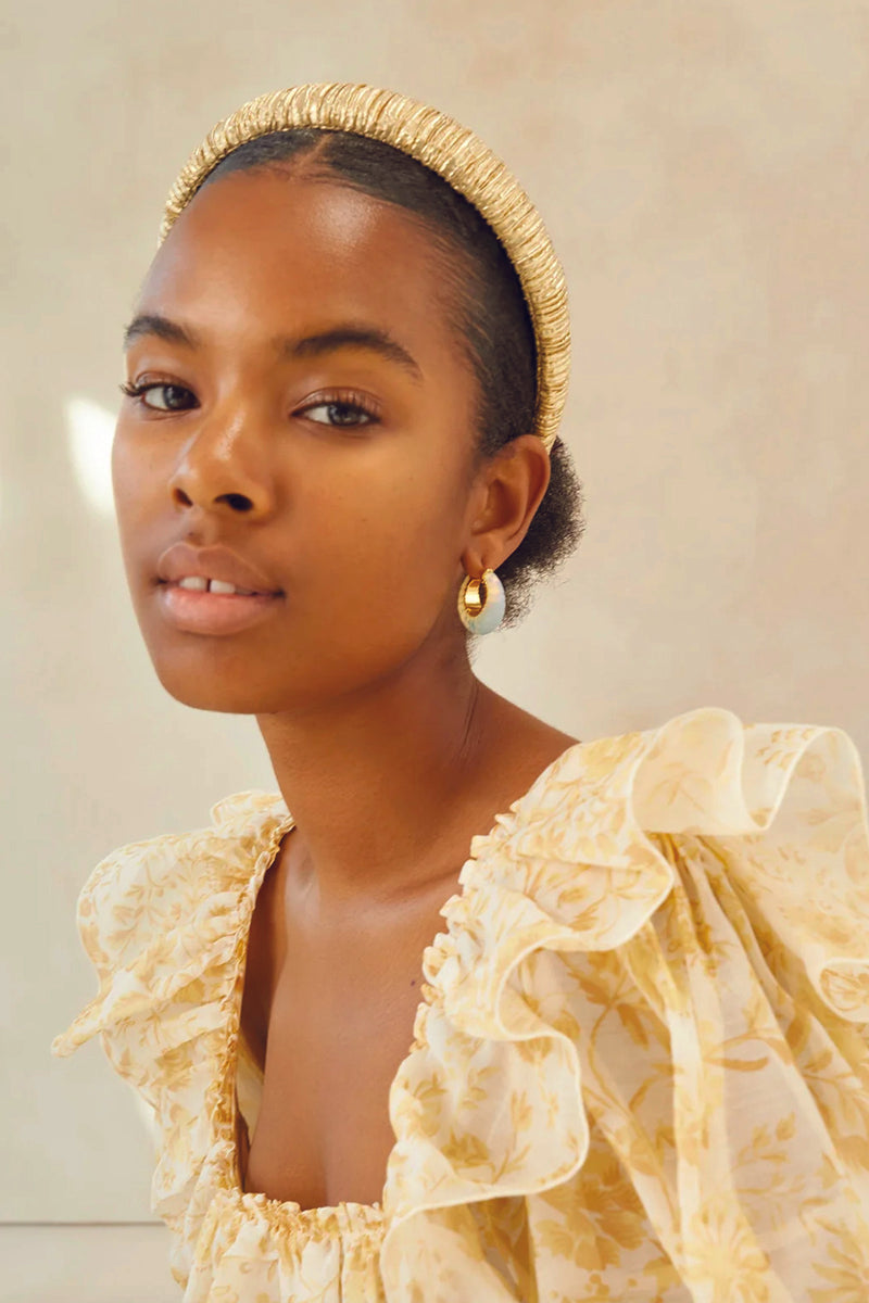 Loeffler Randall Marina Gold Puffy Headband