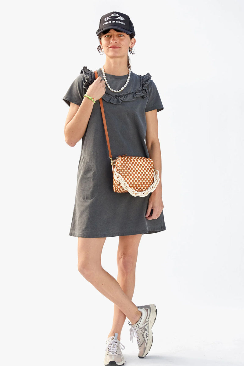 Clare V Shortie Bag Strap in Cream Resin
