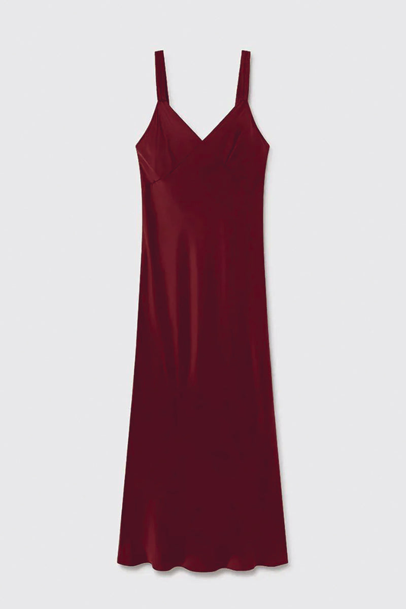 Silk Laundry Deco Ruched Dress in Canyon