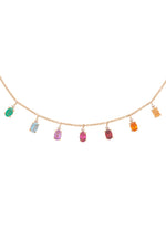 Valley Rose Rainbow Fringe Necklace