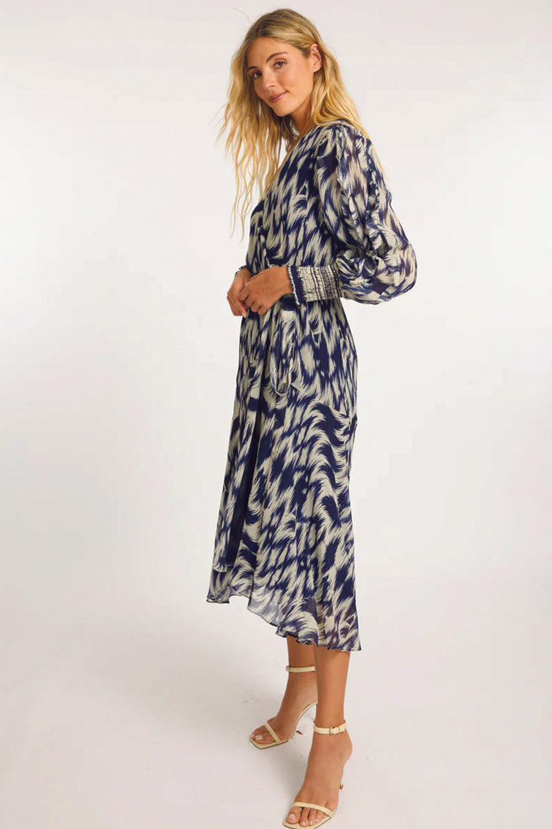 Caballero Saison Dress in Blue Katsuri