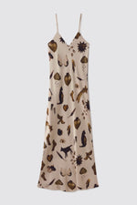 Silk Laundry 90's Slip Dress Miracles in Hazelnut