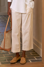 Frank and Eileen Westport Italian Wide Leg Chino in Khaki