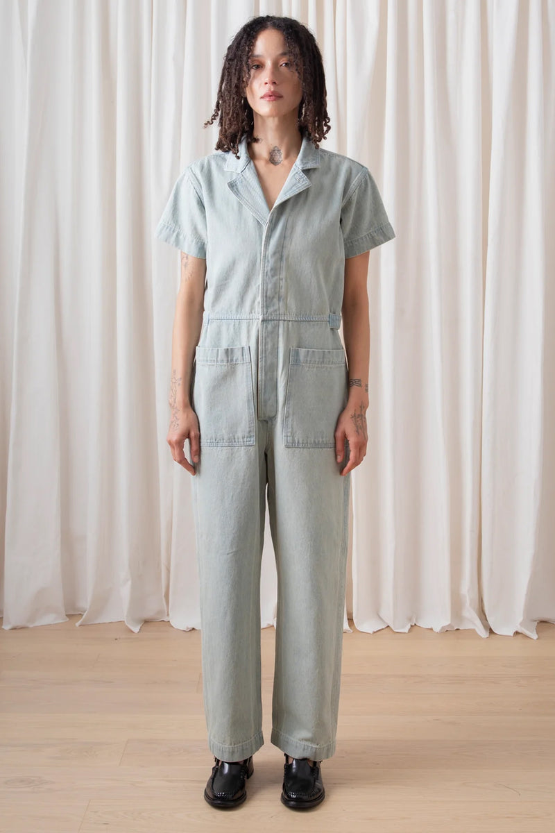 Ali Golden Boiler Suit in Light Denim